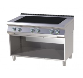 6 főzőlapos RedFox elektromos tűzhely semleges tárolóval